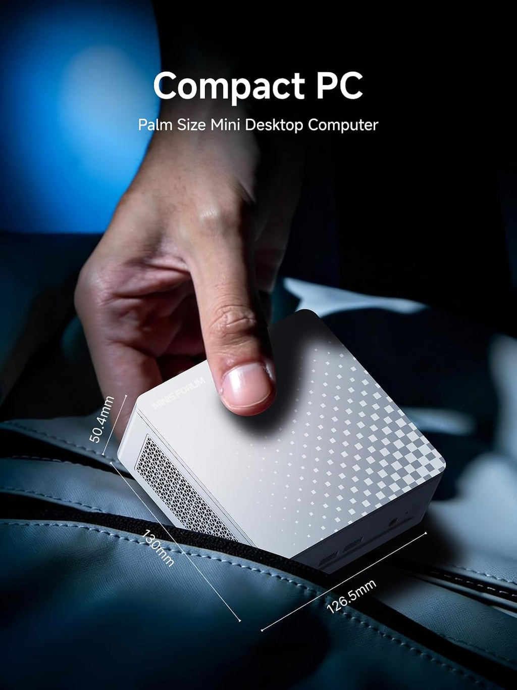 MINISFORUM M1 Plus Mini PC Core i5-12600H(12C/16T, up to 4.5 GHz) 16GB DDR5 512GB SSD Mini Computer,2x2.5G LAN/WiFi6E/BT5.2/4xUSB HDMI/DP/USB4 Triple Video Output,Iris Xe Graphics Micro PC