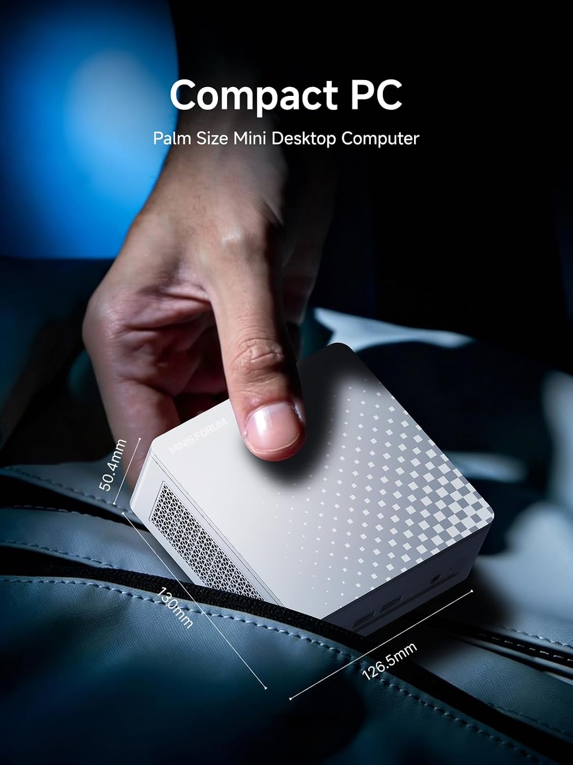 MINISFORUM M1 Plus Mini PC Core i5-12600H(12C/16T, up to 4.5 GHz) 16GB DDR5 512GB SSD Mini Computer,2x2.5G LAN/WiFi6E/BT5.2/4xUSB HDMI/DP/USB4 Triple Video Output,Iris Xe Graphics Micro PC