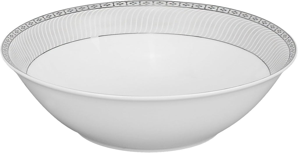 Lorren Home Trends 57-Piece Porcelain Dinnerware Set, Alina-SL, Service for 8