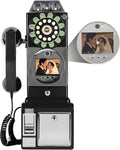 32G Retro Video Audio Guest Book Wedding Phone- Creative Record Customized Video Messages GuestBook – A Personal and Convenient Way to Preserve Your Special Occasions(Black)