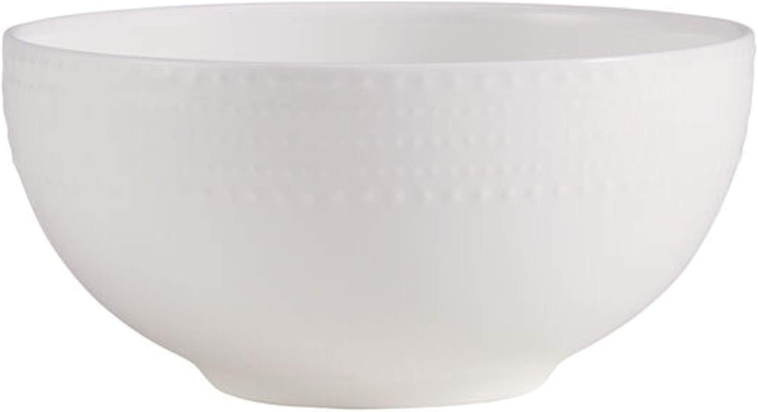 Mikasa Annabel Bone China Dinnerware Set, 40-Piece Service for 8, White Hobnail Detail, Dinner Plates, Salad Plates, Bowls and Mugs, Dishwasher and Microwave Safe