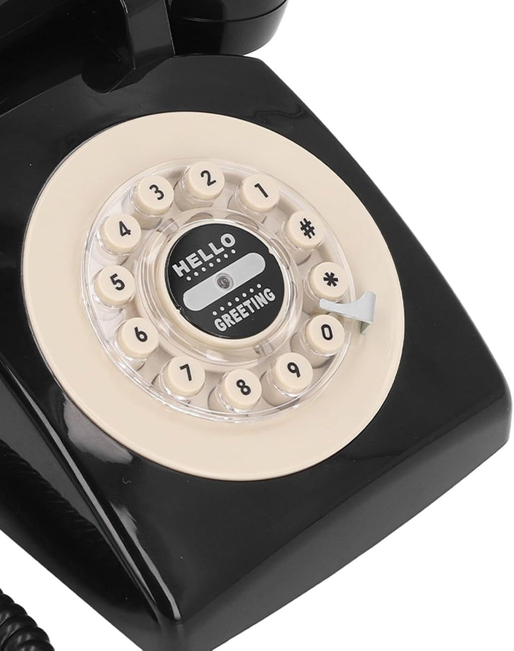 Audio Guest Book, Vintage Phone Design with 120 Hours 8G Capacity for Weddings and Special Events (Black)