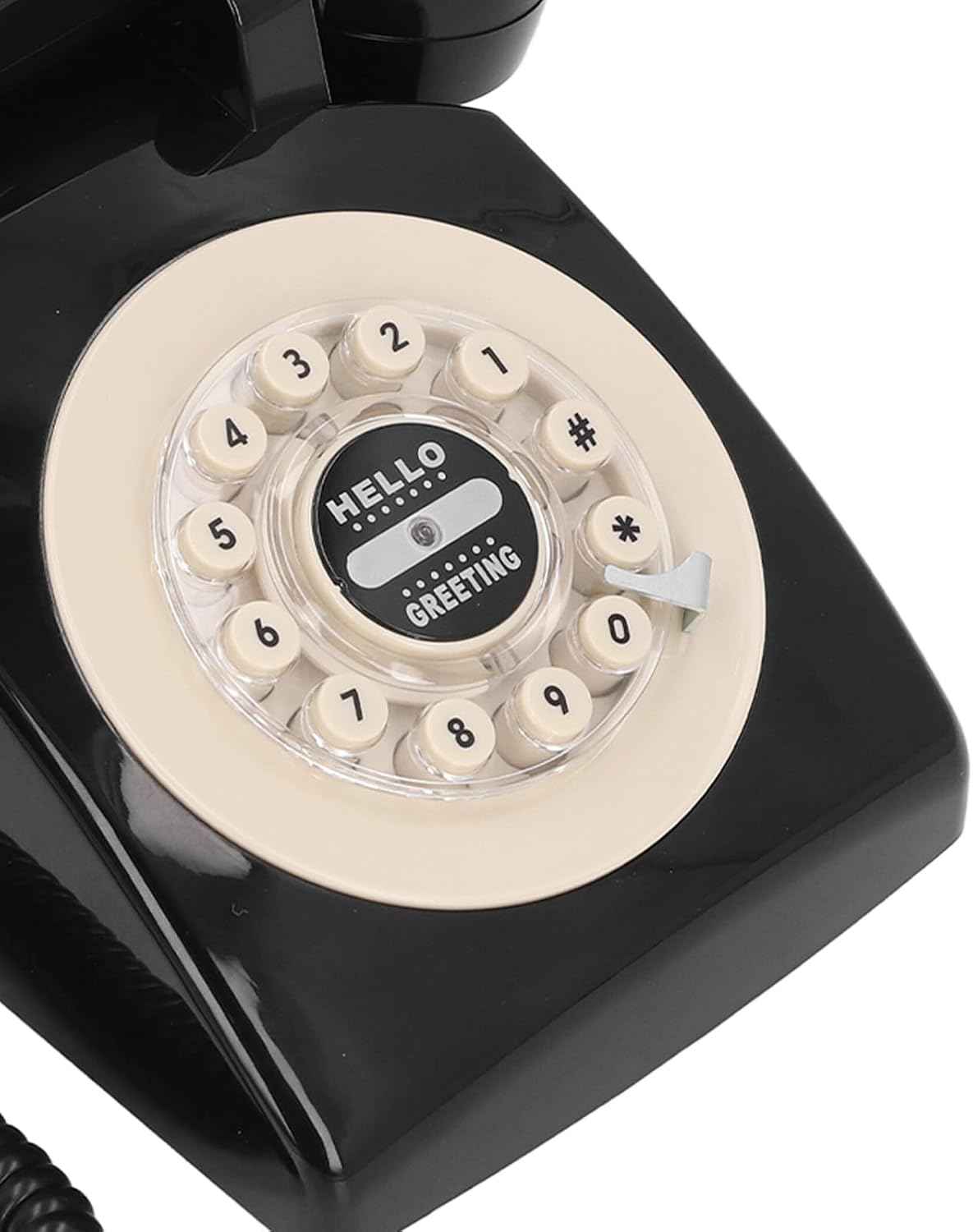 Audio Guest Book, Vintage Phone Design with 120 Hours 8G Capacity for Weddings and Special Events (Black)
