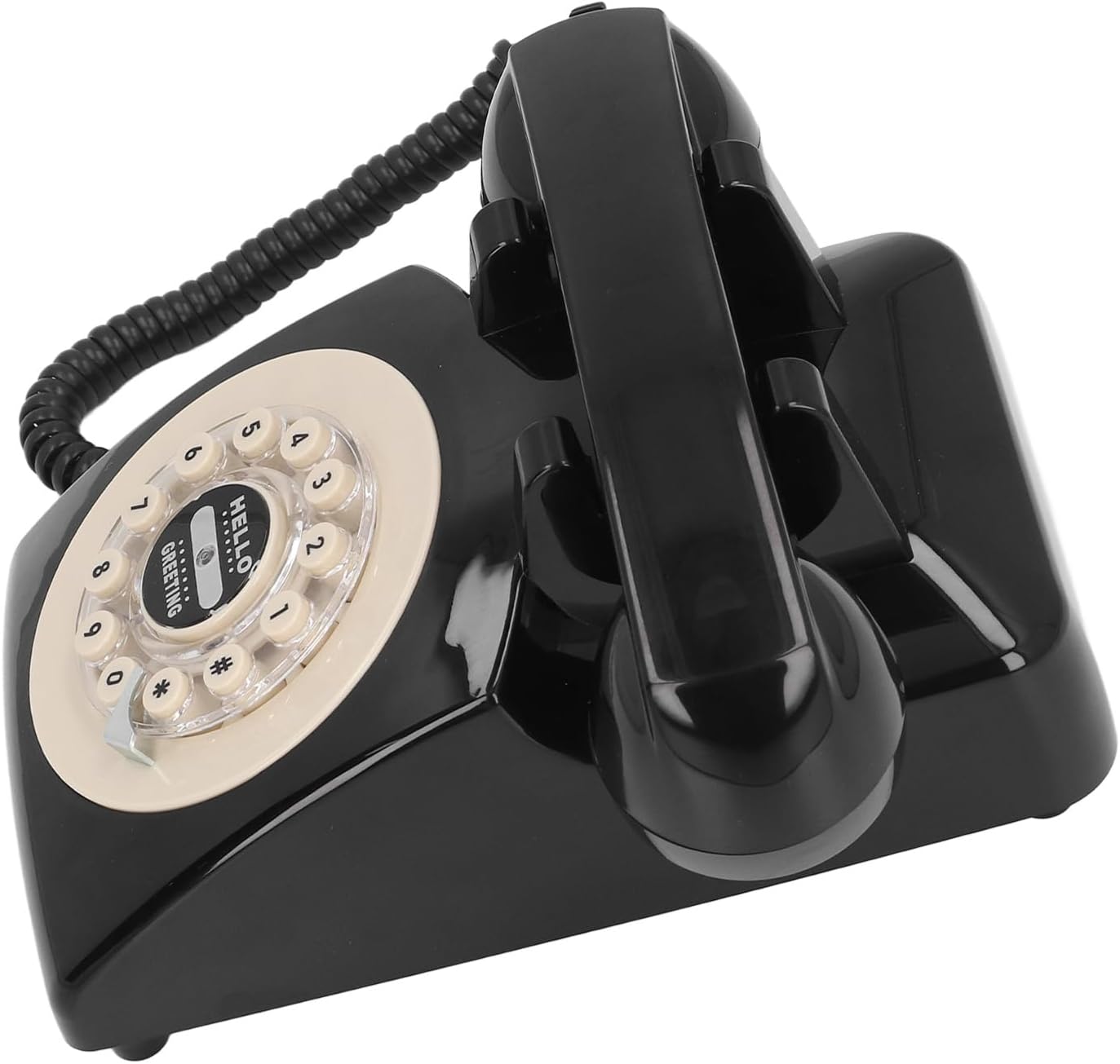 Audio Guest Book, Vintage Phone Design with 120 Hours 8G Capacity for Weddings and Special Events (Black)