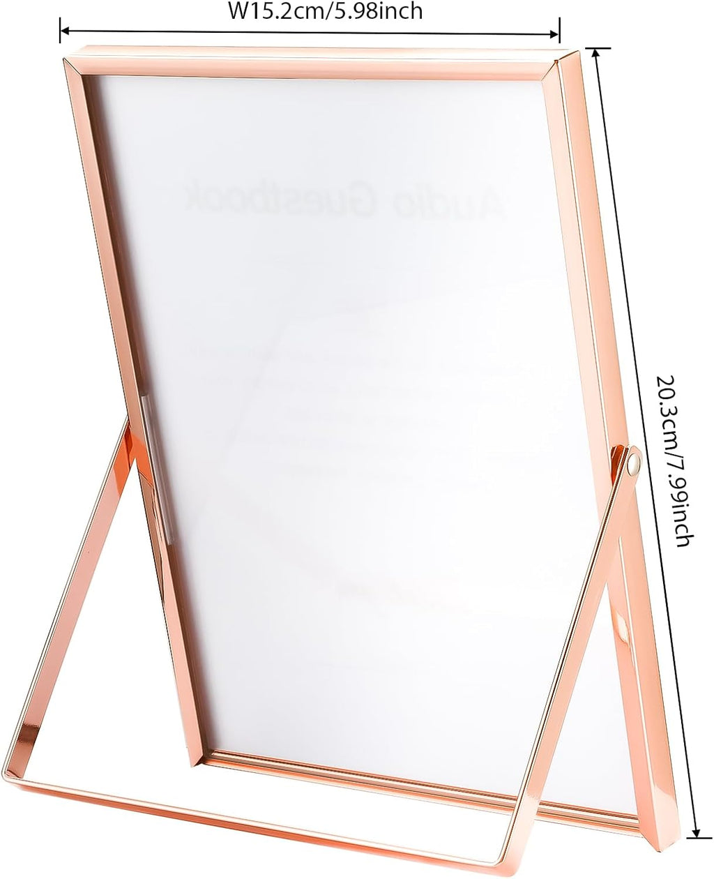Audio Guestbook Phone with LED Light and A5 Photo Frame, Guestbook Audio Retro Phone is The Perfect Addition to Wedding Ideas or Party Notes with Custom Guest Voice Messages (Beige)