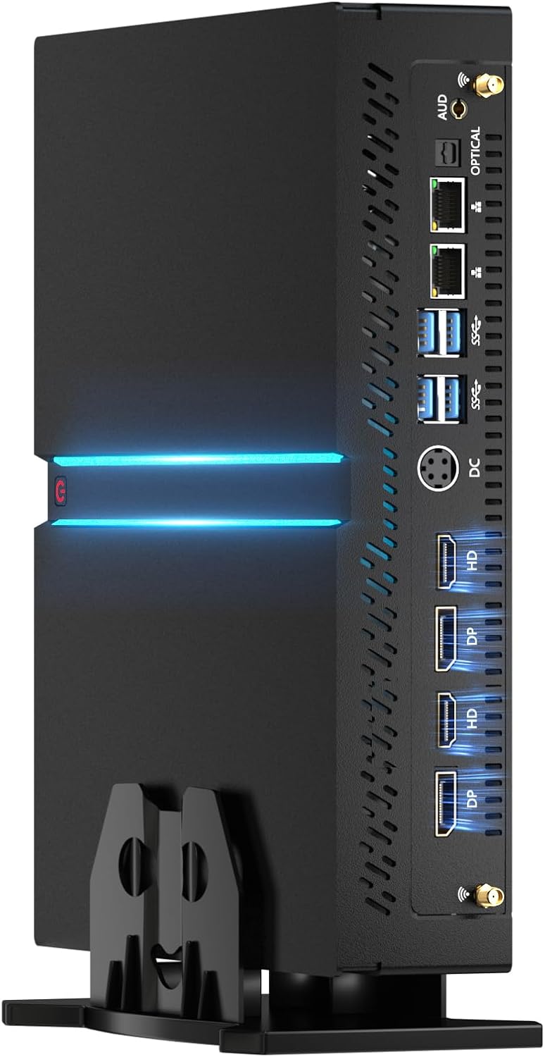 Mini Gaming PC, Desktop Computer Core i9-12900F 2.4-5.1GHz, Windows 11 Pro, 64G DDR5| 1T PCIE4.0 M.2 SSD, GeForce RTX3060 12G, Dual LAN, 2XHDMI2.1 & 2XDP, 8K Outputs, BT5.1/WiFi6, Optical