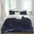 Prime Leader Starry Sky Duvet Cover Set Queen Size 4 Pieces Dreamlike Night Universe Gradient Bedding Set with Zipper Closure, 1 Comforter Cover 86x86 Inches 1 Flat Sheet & 2 Pillow Cases