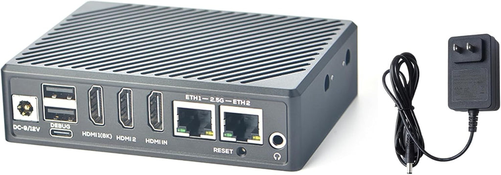 NanoPC-T6 LTS Mini Computer WiFi Router, Office Home Smart IoT Gateway, Rockchip RK3588 CPU 6Tops NPU, with 2X PCle 2.5G Ethernet Port for AI edge computing, Support M.2 NVMe SSD Module (4+64GB)