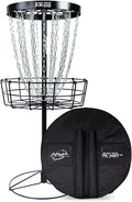 MVP Disc Sports Black Hole Pro HD 24-Chain Portable Disc Golf Basket with Transit Bag