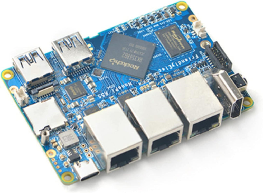 Nanopi R5S Router 4GB Ram 64GB eMMc RK3568 Development Board OpenWRT A55 HDMI2.0 2.5G Gigabit Network Port (No Power Supply)