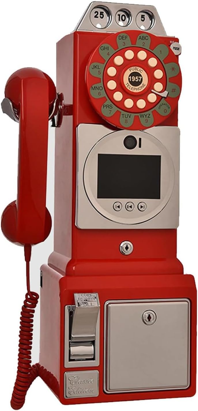 Video & Audio Guest Book Wedding Phone Guestbook, Personalized Video Messages for Wedding Phone, Record Your Special Occasions for a Variety of Memorable Party Occasions,Red-64G