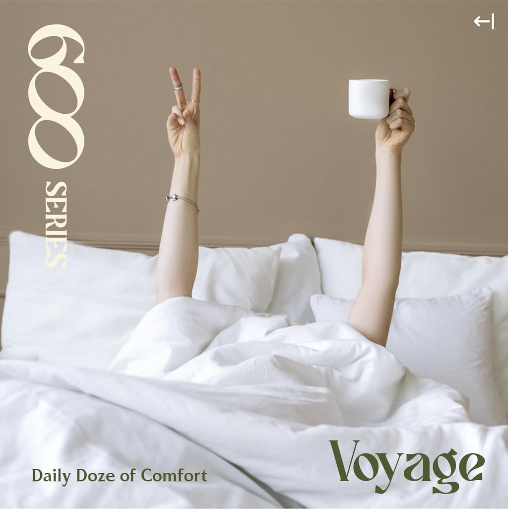 Mayfair Linen 100% Egyptian Cotton Twin XL Size Sheets Pack of 2 - Luxury 600 Series Voyage Collection Twin XL Cotton Sheets (6 PC, White), Soft, Cooling, 16' Deep Pocket College, Dorm Sheet Set