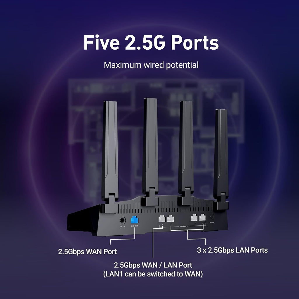 GL.iNet GL-BE9300(Flint 3) Tri-Band WiFi 7 Router & GL.iNet GL-MT6000(Flint 2) WiFi 6 Router