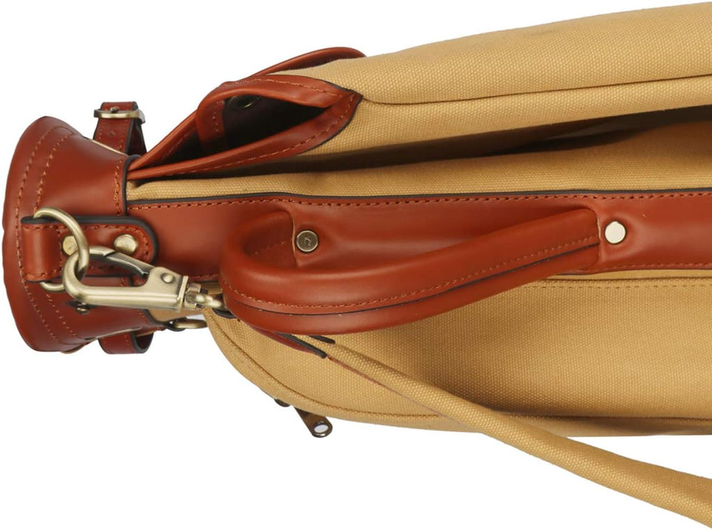 TOURBON Vintage Golf Club Carry Bags Travel Case - Canvas and Leather