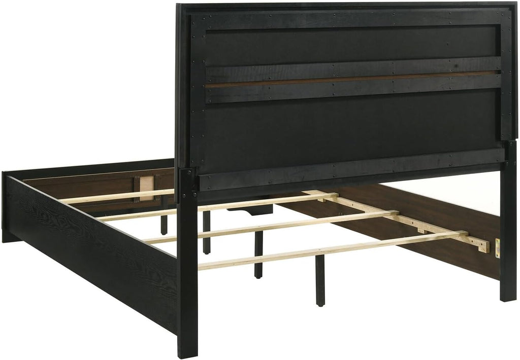 HomeStock Bedroom Set 4 Piece Black Finish Modern Design
