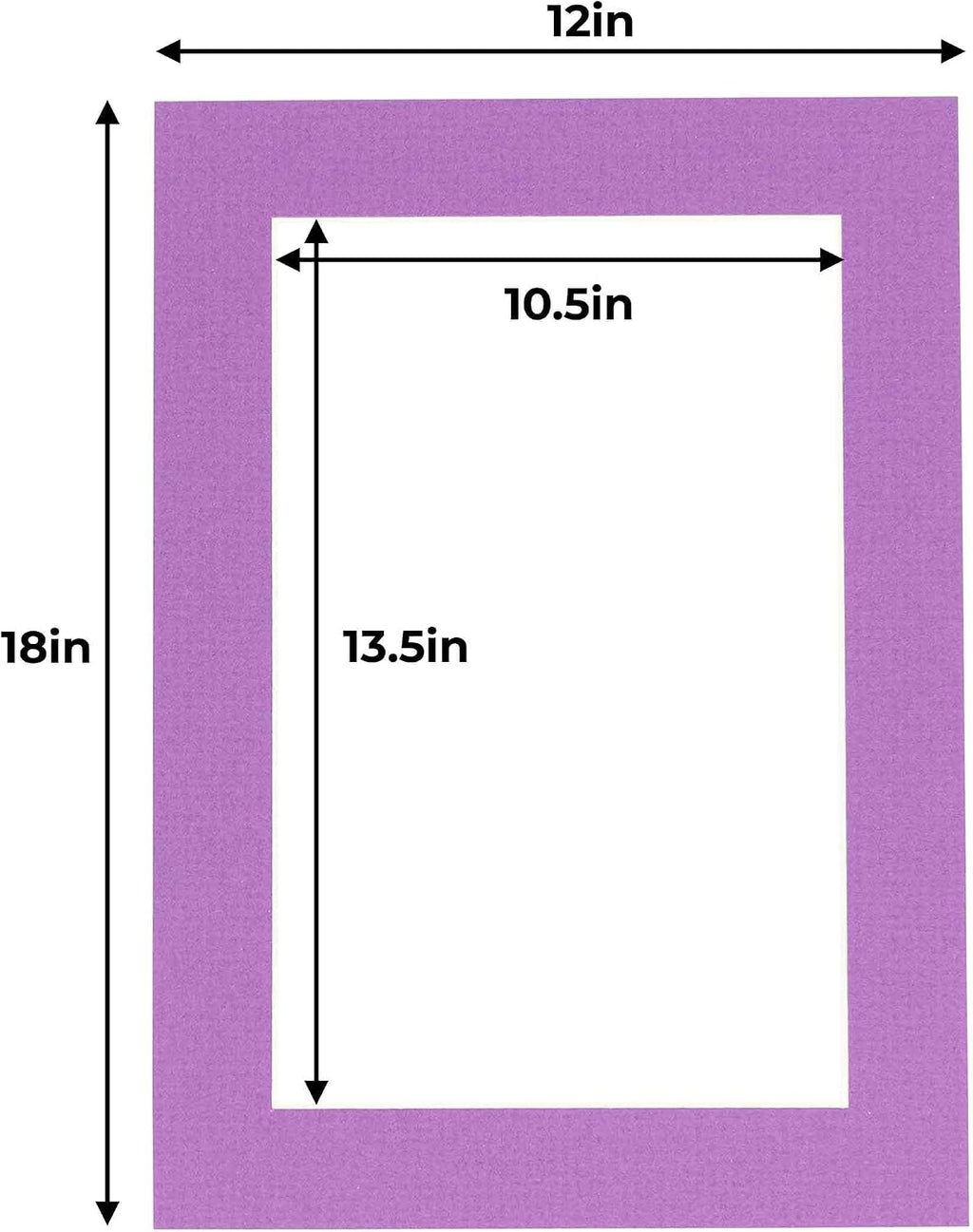 11x14 Mat for 12x18 Frame - Precut Mat Board Acid-Free Show Kit with Backing Board, and Clear Bags Dark Purple 11x14 Photo Matte Made to Fit a 12x18 Picture Frame Matboard for Framing, Pack of 10 Mats