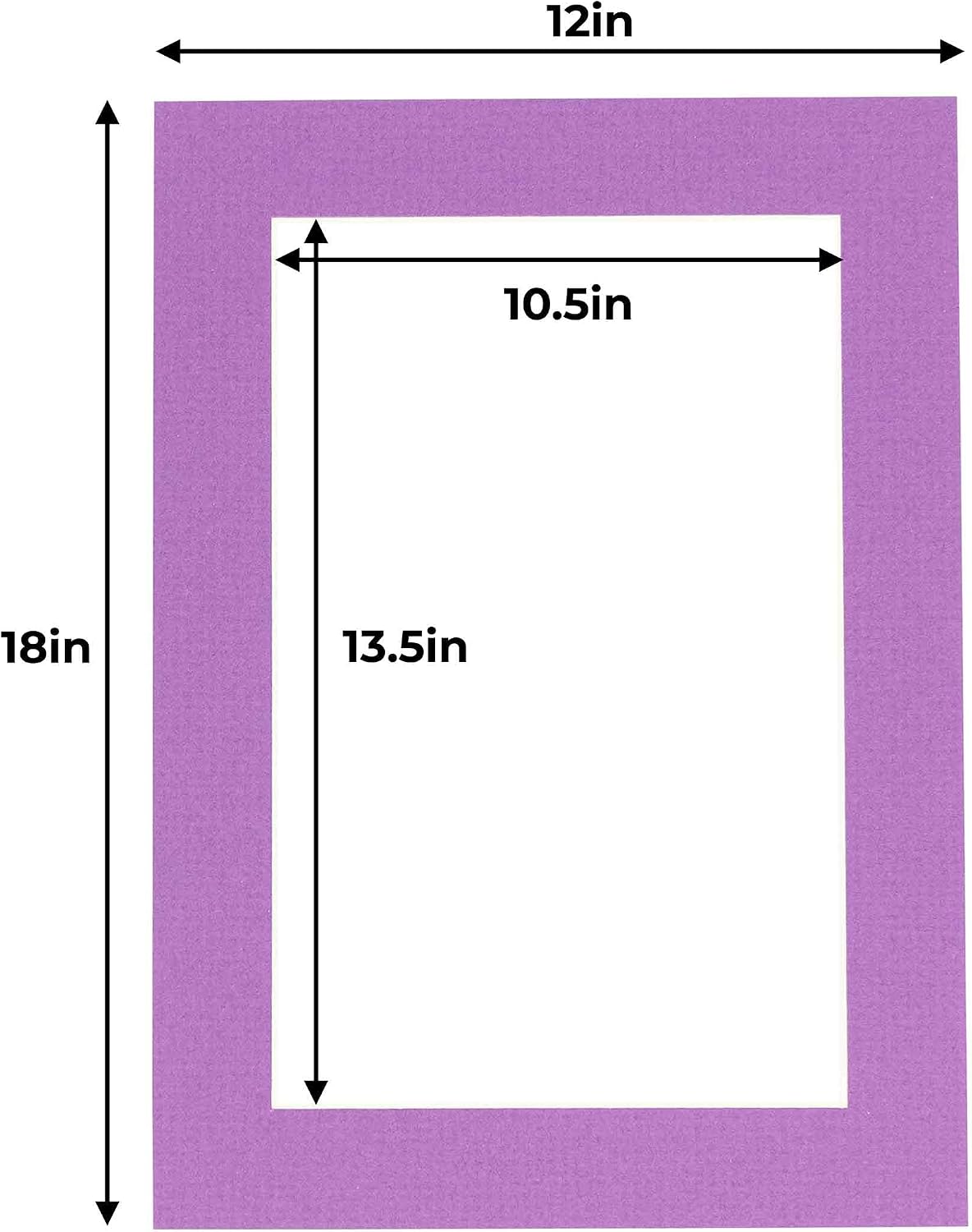 11x14 Mat for 12x18 Frame - Precut Mat Board Acid-Free Show Kit with Backing Board, and Clear Bags Dark Purple 11x14 Photo Matte Made to Fit a 12x18 Picture Frame Matboard for Framing, Pack of 10 Mats