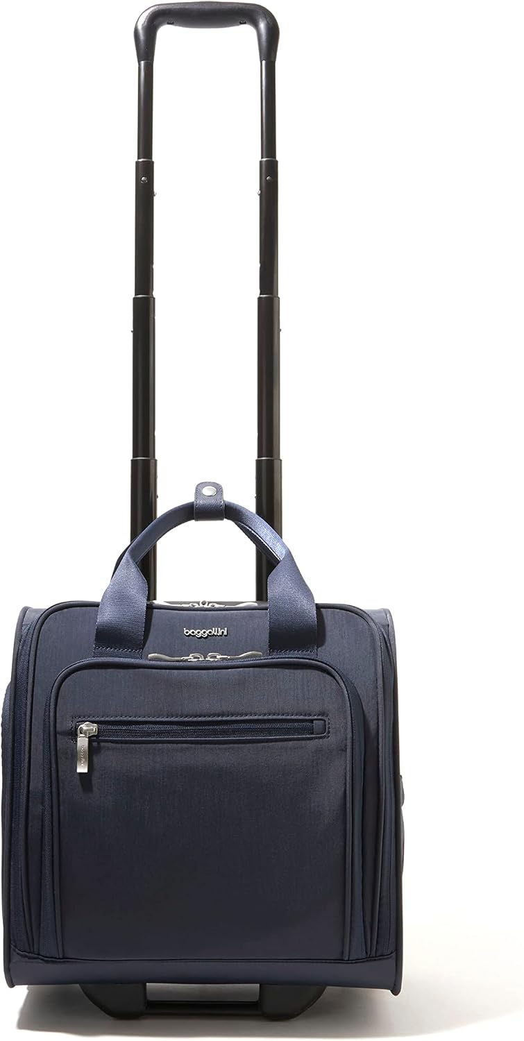 Baggallini 2 Wheel Underseater Carry-On - Lightweight Travel Weekender Luggage