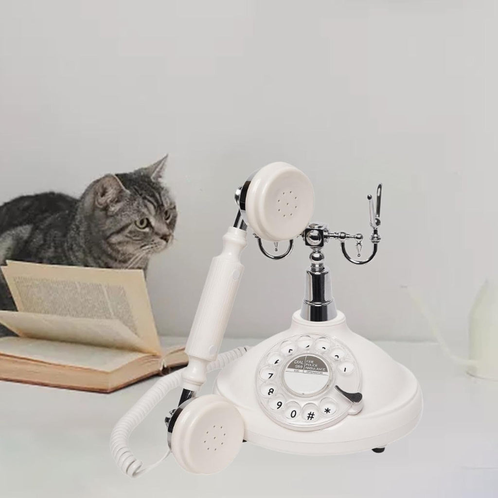Fancyes Audio Guestbook Telephone Old Phone Recorder Old Fashioned Audio Guest Book Wedding Phone Desk Telephone Model for Birthday