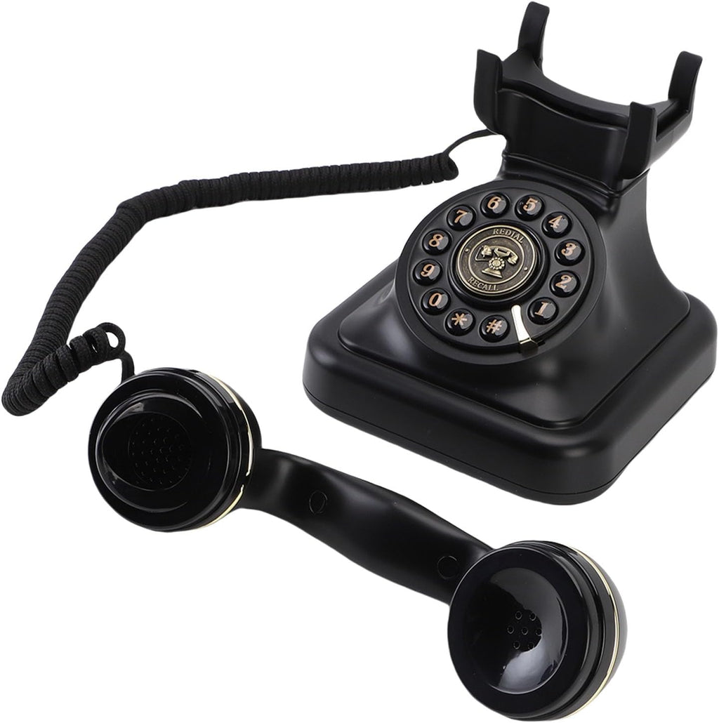 Audio Guest Book Wedding Phone, Audio Guestbook Phone, Vintage Style Message Voicemail for Graduation, Birthdays, Shower, Special Occasions, 32G Micro Storage Card (Black)