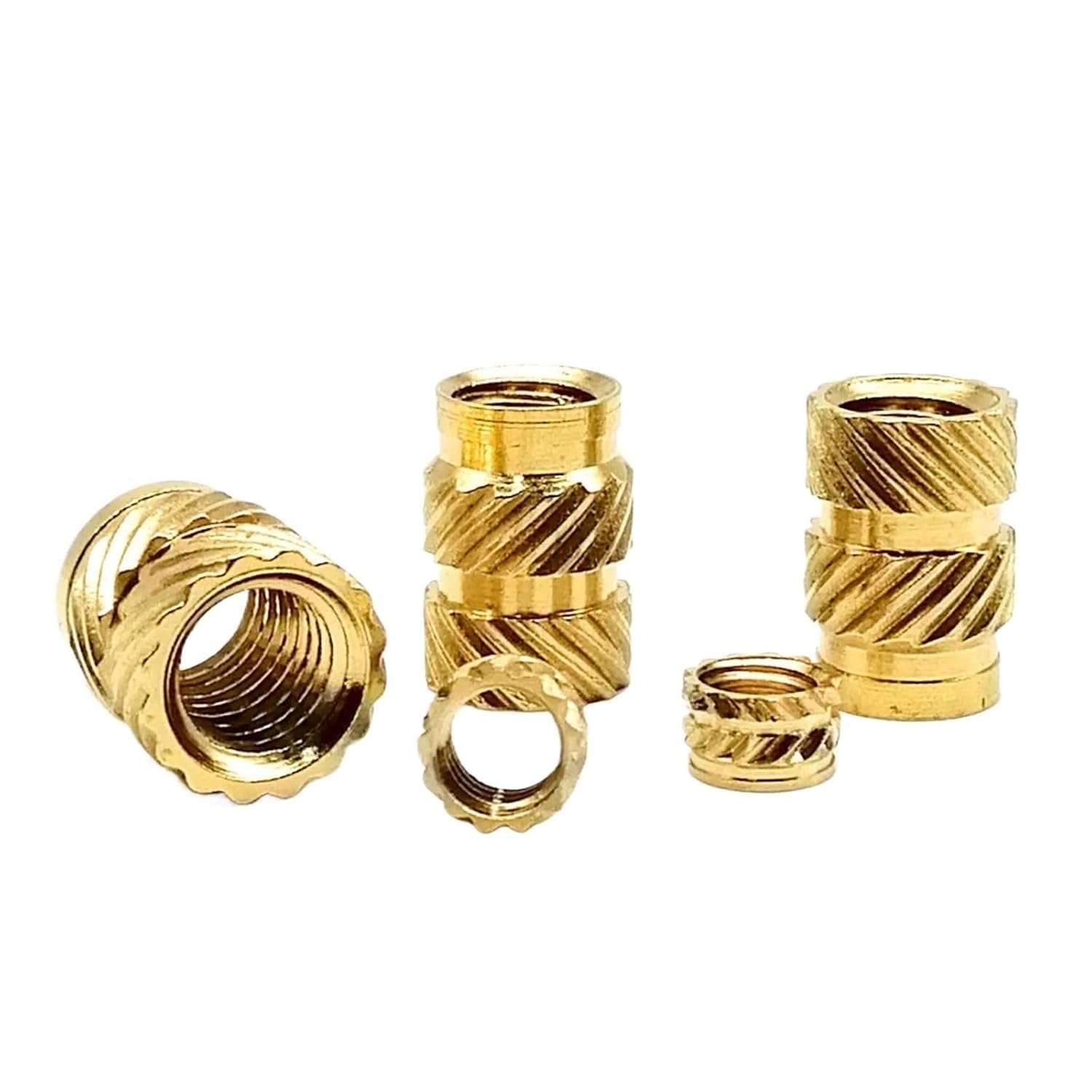 M1.4 M1.6 M2 M2.5 M3 M4 M5M6 Brass Copper Embedment Insert Nut Kit Set for Hot Heat Melt Injection 3D Print Twill Knurled Thread(M2M2.5M3M4 1300pcs)