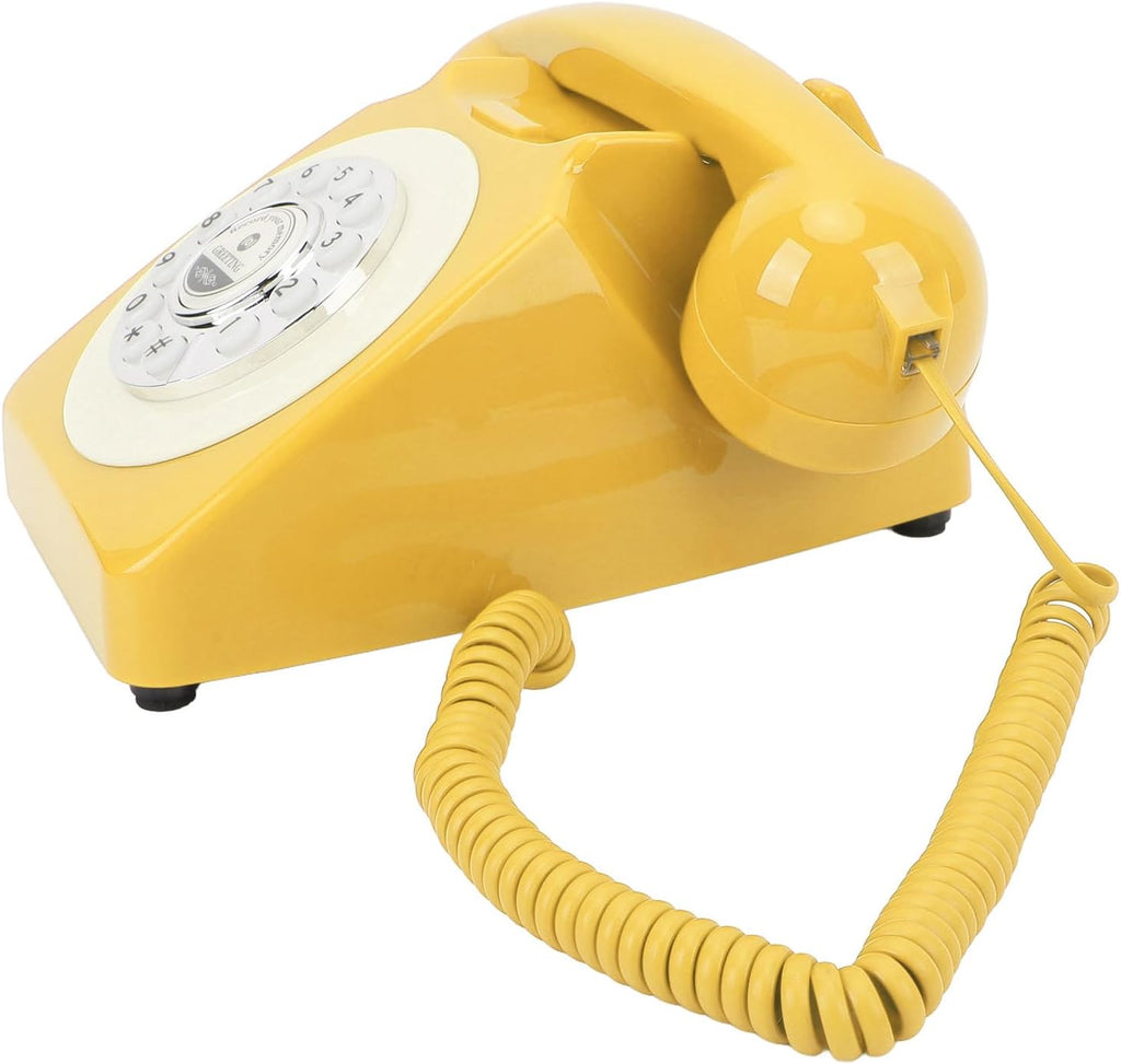 Audio Guest Book Wedding Phone, Clear Sound Convenient Use Audio Message Recording Telephone, Retro Phone Audio GuestBook for Wedding Event Birthday Party (Yellow Duck