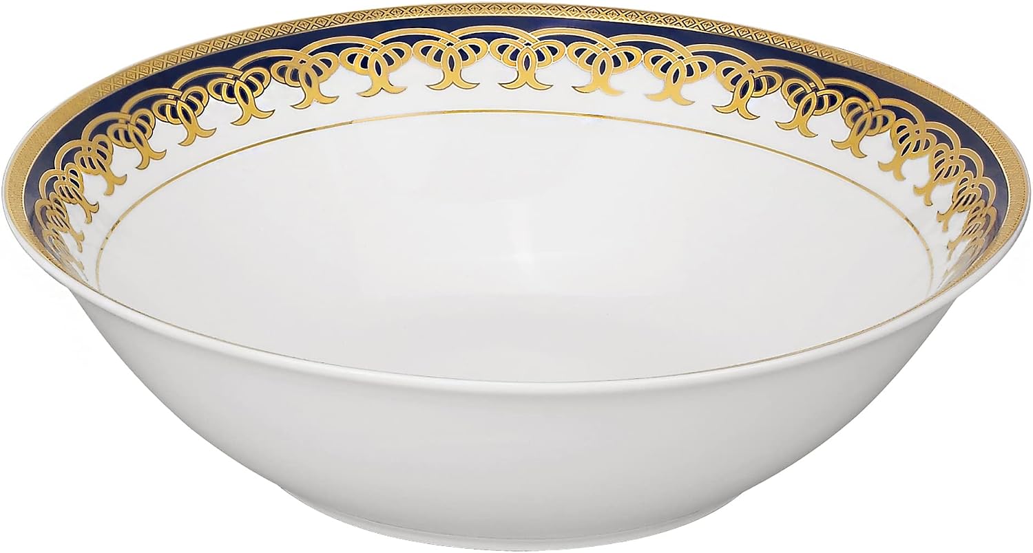 Lorren Home Trends 57-Piece Porcelain Dinnerware Set, Iris, Service for 8