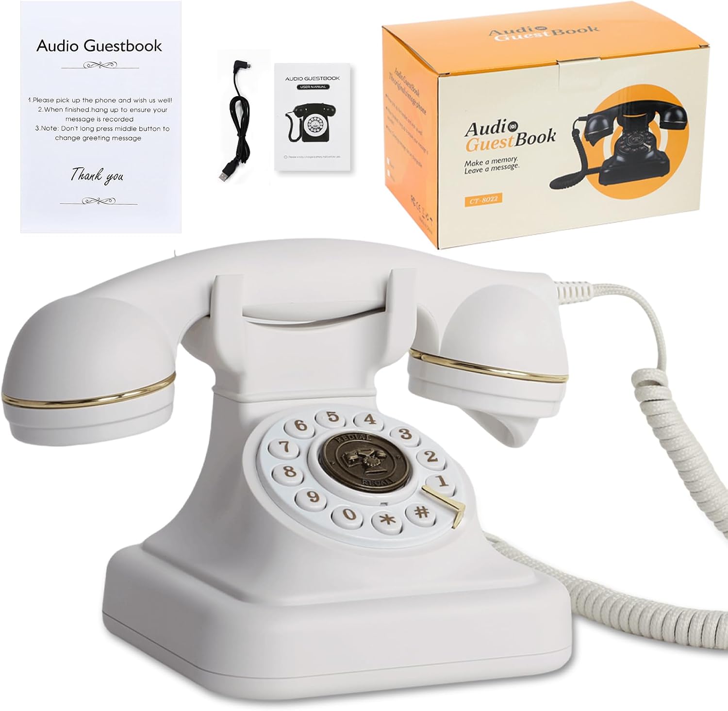 Romantic Audio Guest Book Phone + Booth