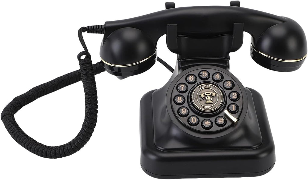 Fockety Audio Guest Book Wedding Phone, Retro Audio Guestbook to Preserve Your Special Occasions, Recording Wedding Phone Guest Book for Birthday Anniversary Party Graduation (Black)