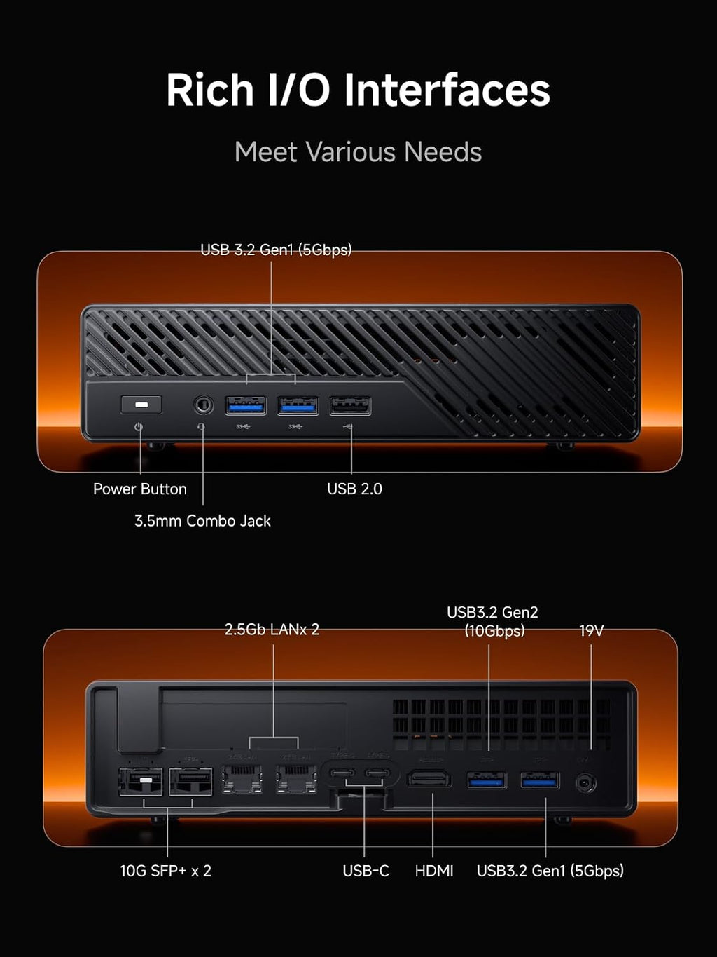 MINISFORUM Mini PC MS-A2 Mini Workstation AMD Ryzen 9 9955HX Barebone Desktop Computer AMD Radeon 610M Graphics Without RAM/SSD/OS, HDMI|2X USB-C Output, 2x2.5G LAN Port|10G SFP+ Port|WiFi 6E|BT5.2