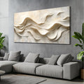 Beige Black and White Flowing Fabric Wall Art for Living Room Canvas Painting Prints Artwork Family Bedroom Office Decor