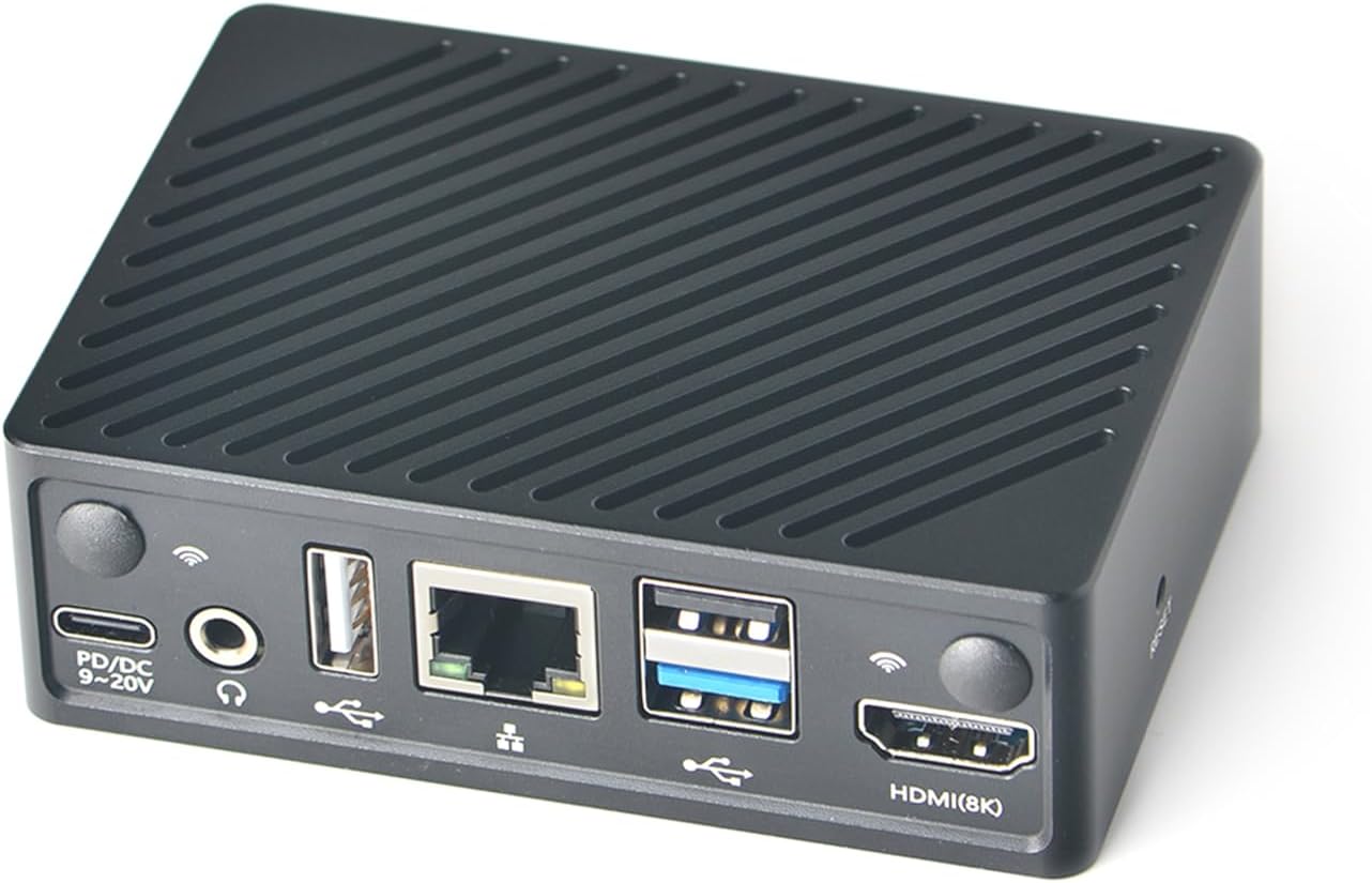 FriendlyElec NanoPi M6 Computer Mini Router OpenWRT, LPDDR5 4GB/16GB/32GB RAM, 6Tops NPU Mali-G610 GPU RK3588S SoC, for NAS, Smart Gateway and 8K Video Playing, Support Debian Ubuntu (32GB Metal Case)
