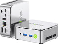 GMKtec Mini PC G10, AMD Ryzen 5 3500U (Beats 4300U/N150/3300U), 16GB RAM 256GB SSD, Triple 4K Display 2.5GbE LAN, WiFi/BT/USB-C/DP/HDMI 2.1 Business Office Home, Silver White