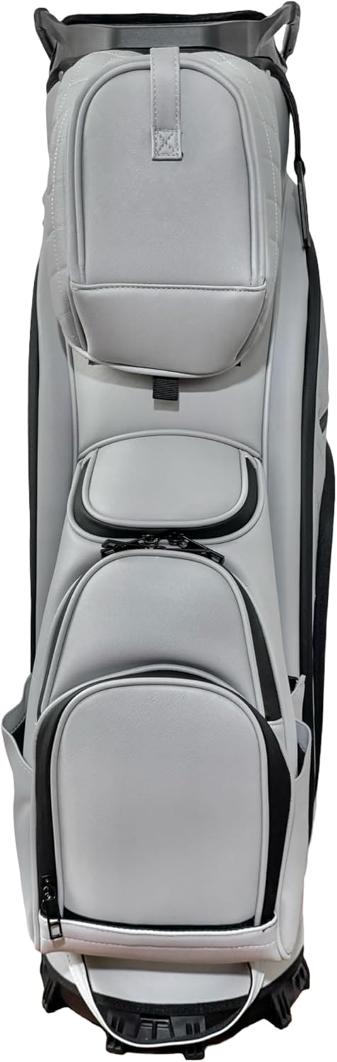 14 Way Golf Cart Bag – Premium Lightweight Cart Golf Bag with Full Length Dividers, 12 Pockets, Cooler Pocket & Rain Hood – Tour Inspired Design by Detroit Golf Co.