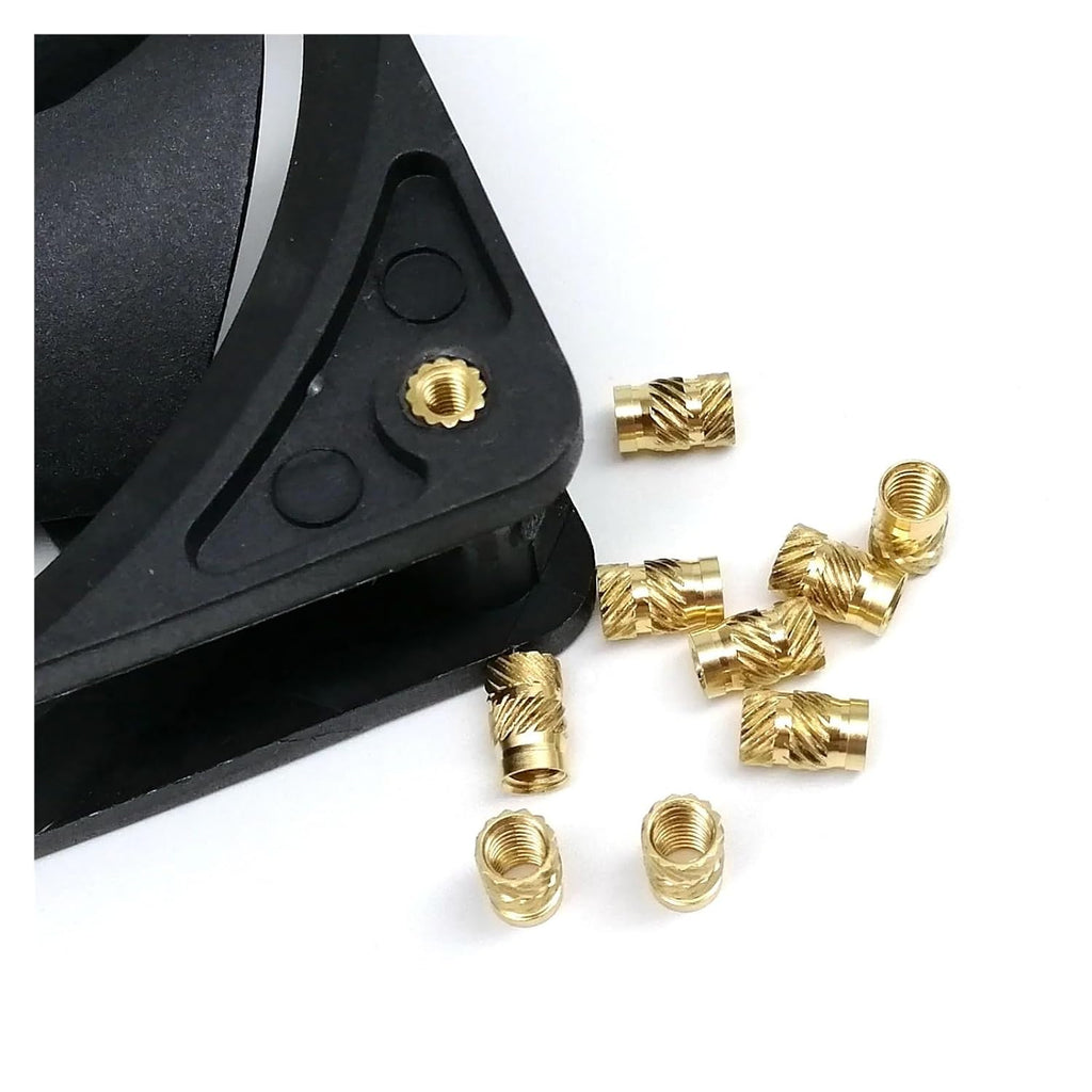 M1.4 M1.6 M2 M2.5 M3 M4 M5M6 Brass Copper Embedment Insert Nut Kit Set for Hot Heat Melt Injection 3D Print Twill Knurled Thread(M2M2.5M3M4 1300pcs)