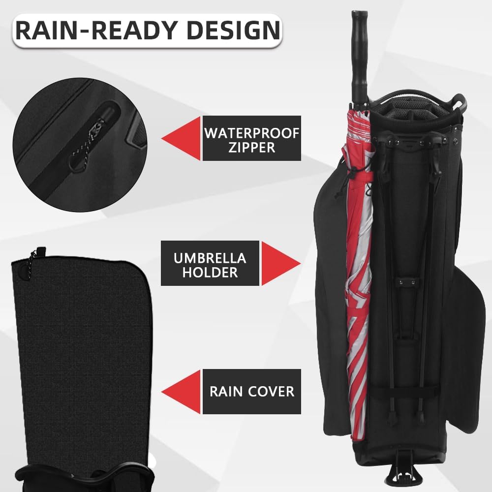 14 Way Golf Stand Bag, Lightweight Golf Bags with Stand for Men and Women