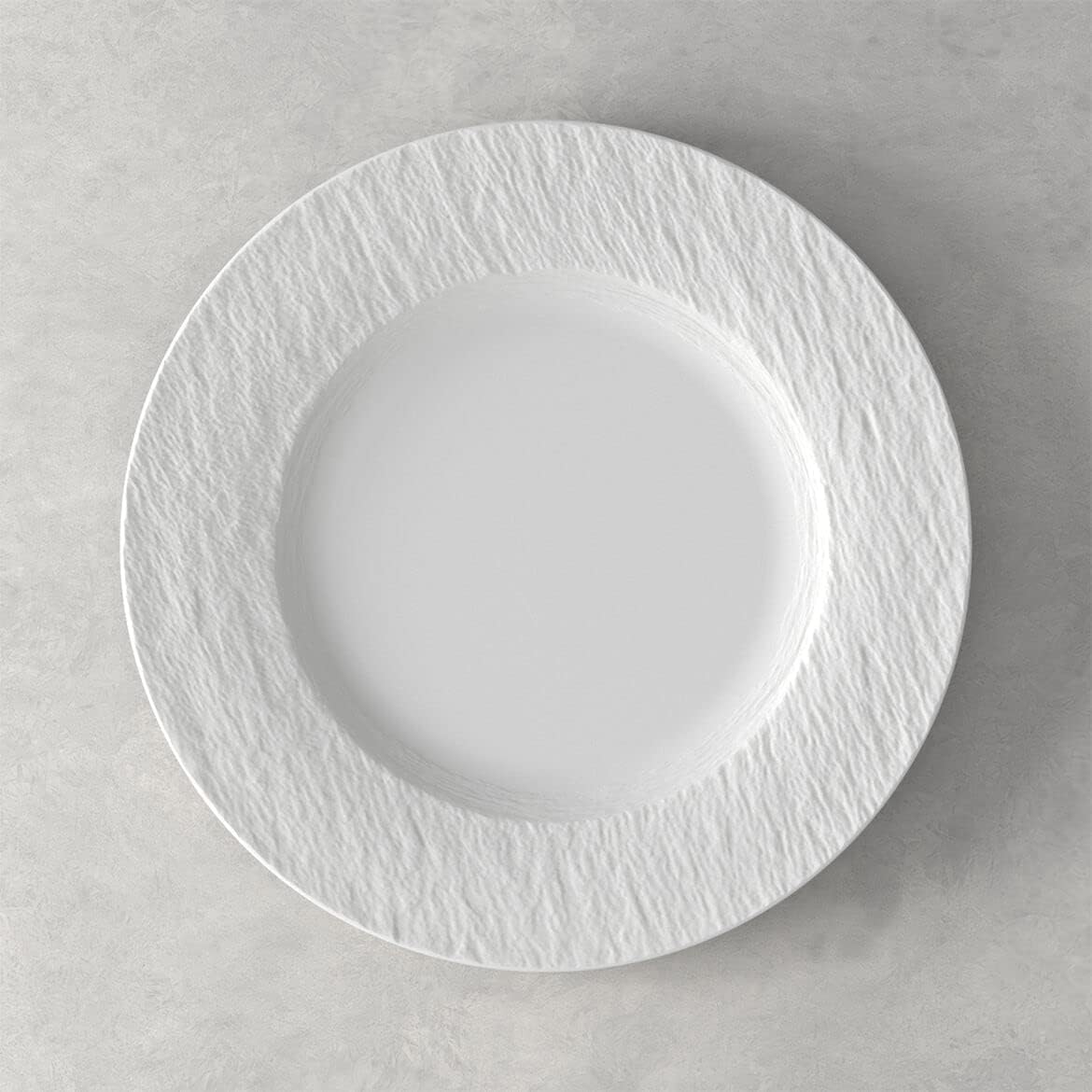 Villeroy & Boch Manufacture Rock Blanc 12-Piece Dinnerware Set, Service for 4, Dinner Plates, Salad Plates & Pasta Bowls, Premium Porcelain, Made in Germany, Matte White