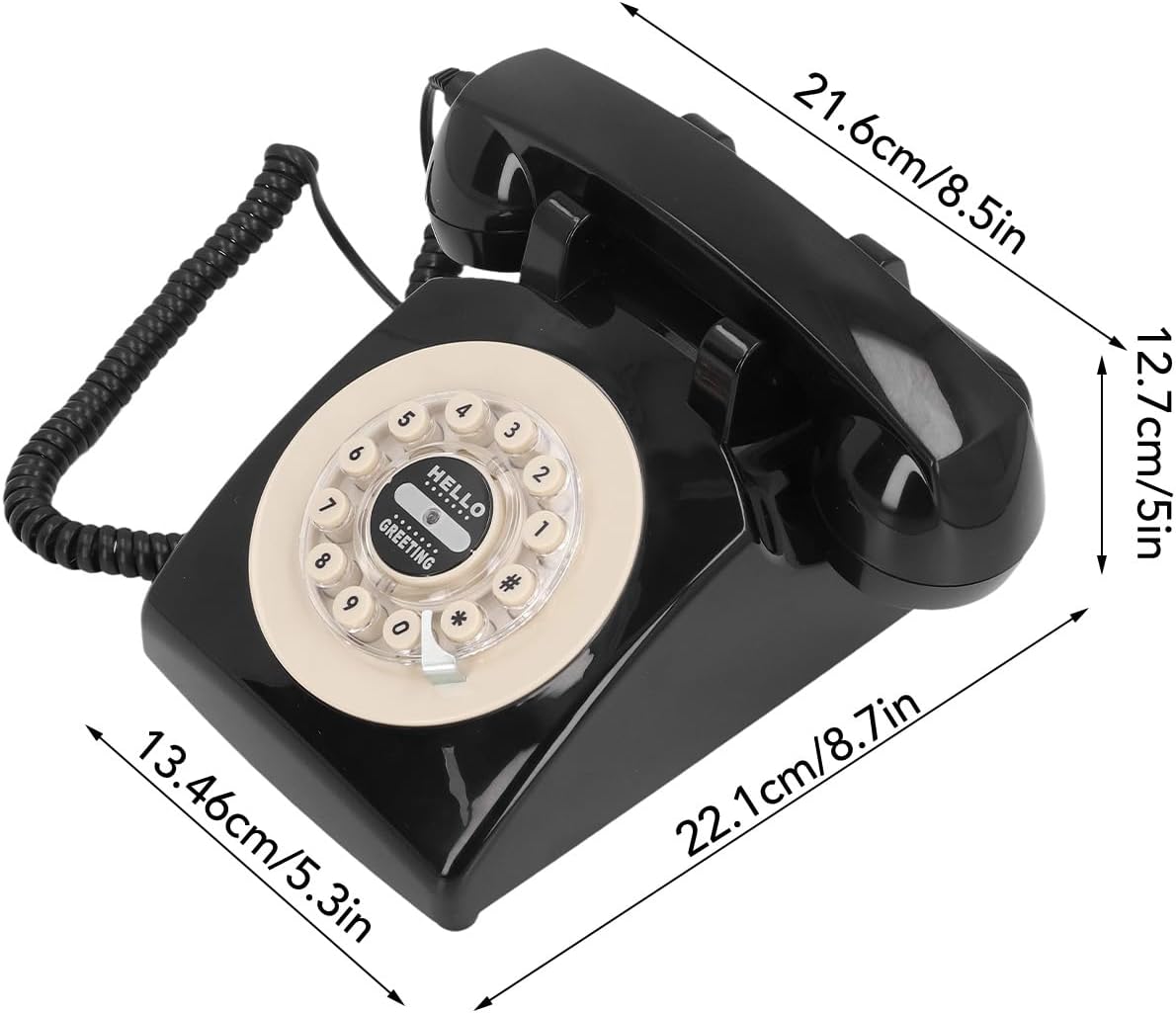 Audio Guest Book Wedding Phone, 120 Hours Recording 8G Capacity Audio Guestbook Phone for Wedding, Vintage Record Customized Audio Messages Guest Book for Bridal Shower, Birthday