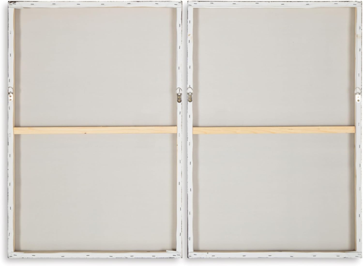 Signature Design by Ashley Brockdunn Modern Rectangular Abstract Hand-painted Wrapped Canvas Wall Art 24 x 36 Inches, Set of 2, Beige & Light Brown