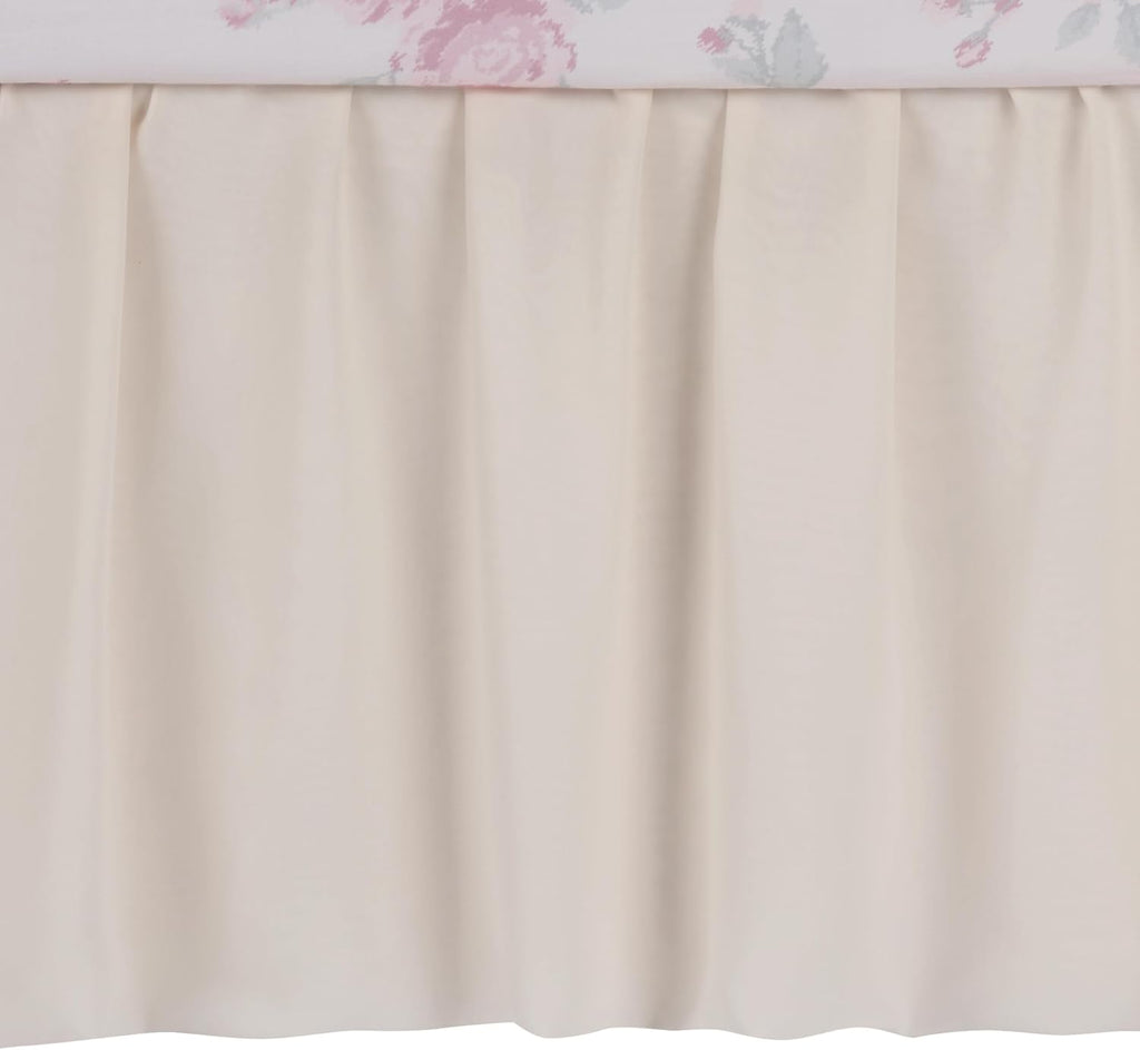Lambs & Ivy Coquette Floral Pink Bows Aesthetic 3-Piece Baby Crib Bedding Set