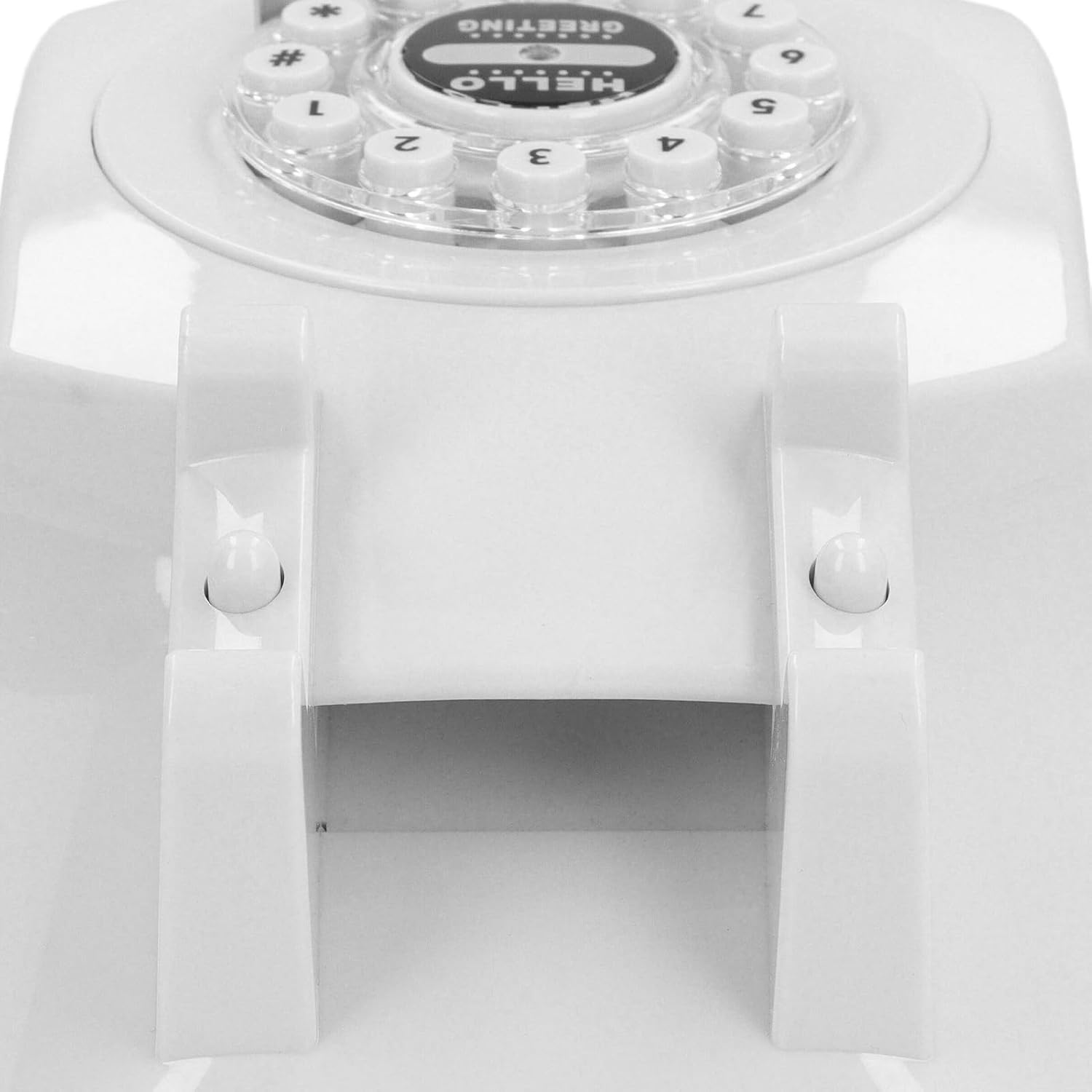 Audio Guestbook Phone, Retro Design Wedding Guest Book for Audio Recording, Voice Guestbook with 120 Hours 8G Capacity, for Special Events Like Parties Birthdays Weddings (White)
