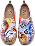 UIN Women's Slip On Shoes Colorful Comfortable Lightweight Art Travel Sneakers Casual Floral Stylish Everyday Loafers