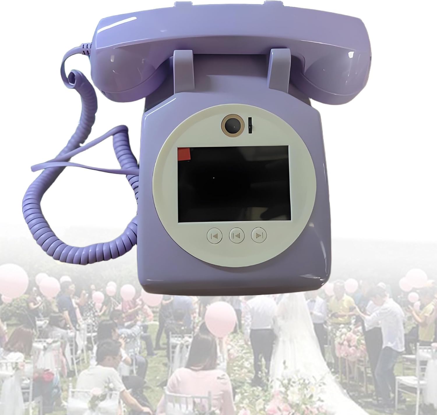 Video & Audio Guest Book, Wedding Phone Guest Book Creative, Easy to Use & Fun, Engagements Anniversaries Baby Showers Graduation Purple-64GB