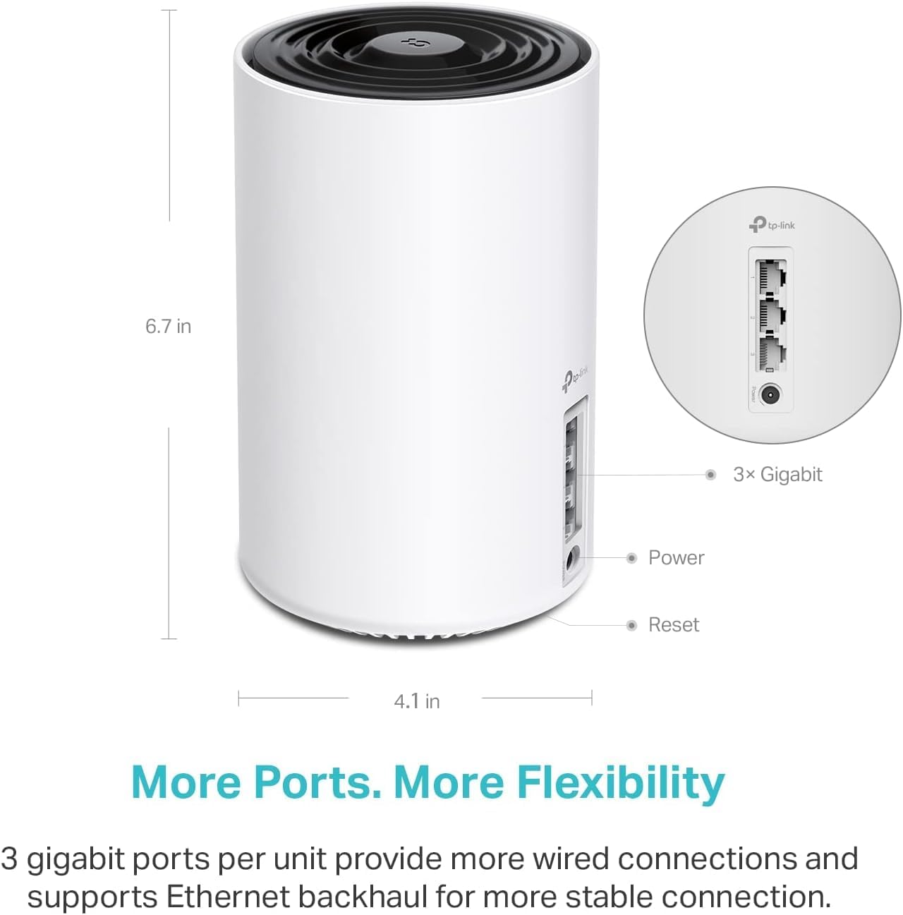 TP-Link Deco XE75 AXE5400 Tri-Band WiFi 6E Mesh System - Covers up to 2900 Sq.Ft, Replaces WiFi Router and Extender, AI-Driven Mesh, New 6GHz Band, 1-Pack
