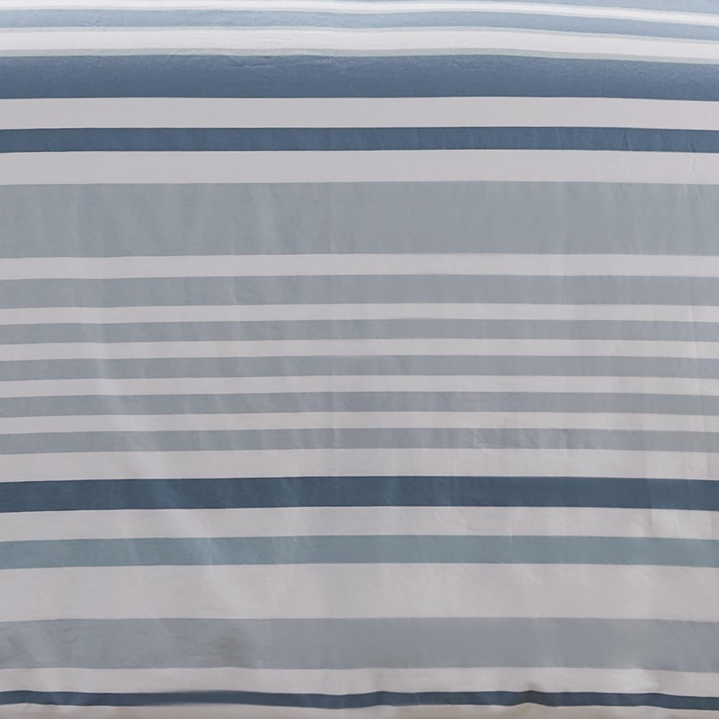 Levtex Home - Truro Comforter Set - Twin Comforter + One Standard Pillow Cases - Stripe - Shades of Blue - Comforter (68 x 88in.) and Pillow Case (26 x 20in.) - Cotton