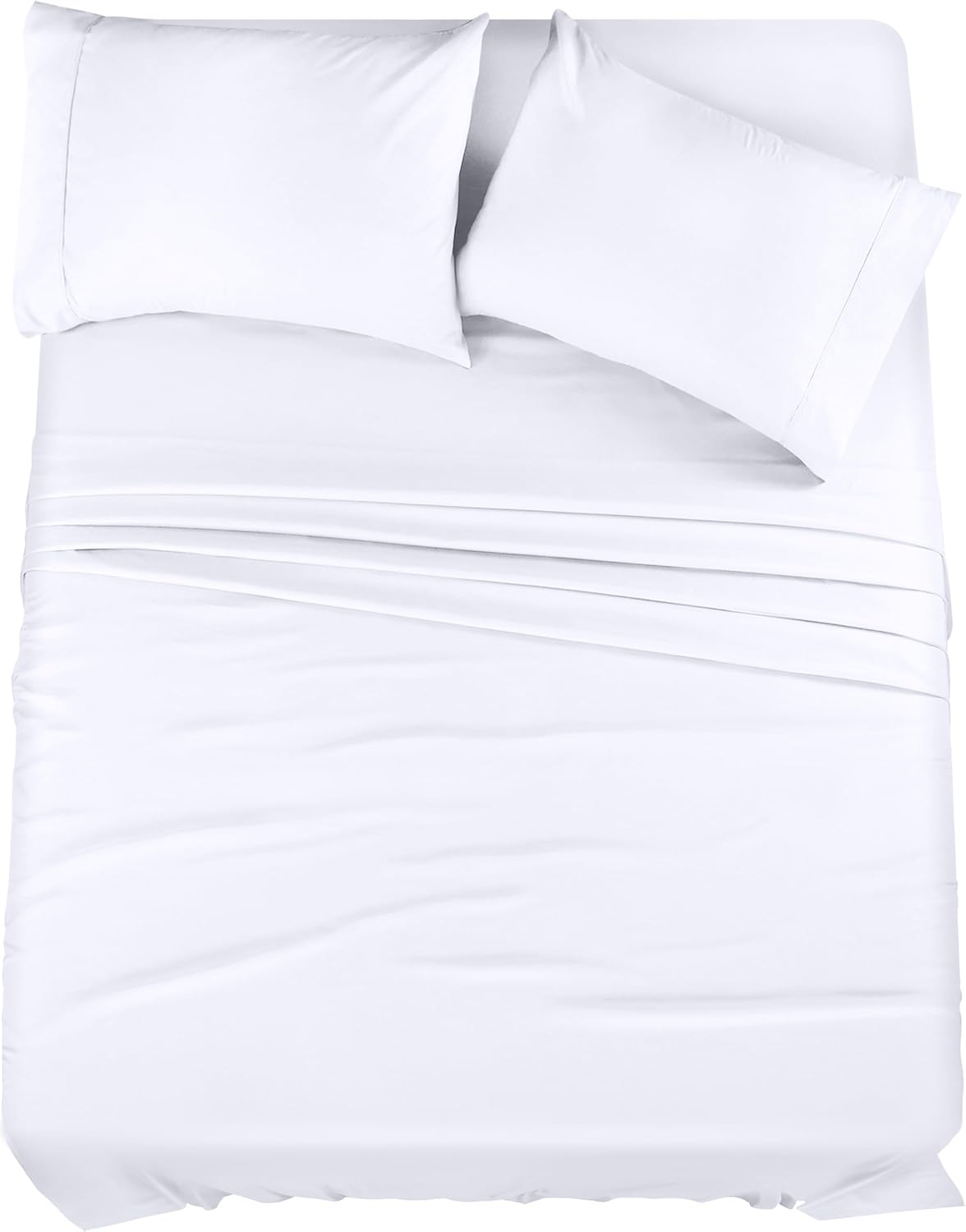 Utopia Bedding King Size Sheet Set - Bulk Pack of 8 Bed Sheets Set - Soft Brushed Microfiber - Deep Pockets - Shrinkage & Fade Resistant - Easy Care (White)