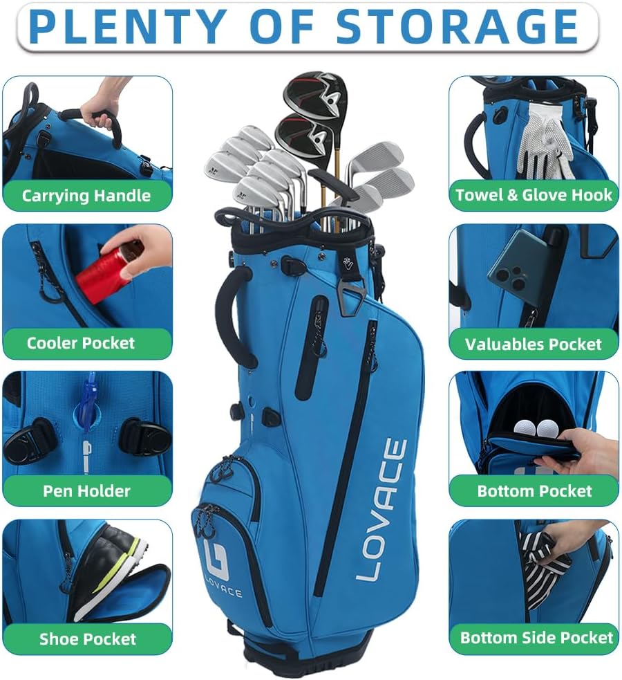 14 Way Golf Stand Bag, Lightweight Golf Bags with Stand for Men and Women