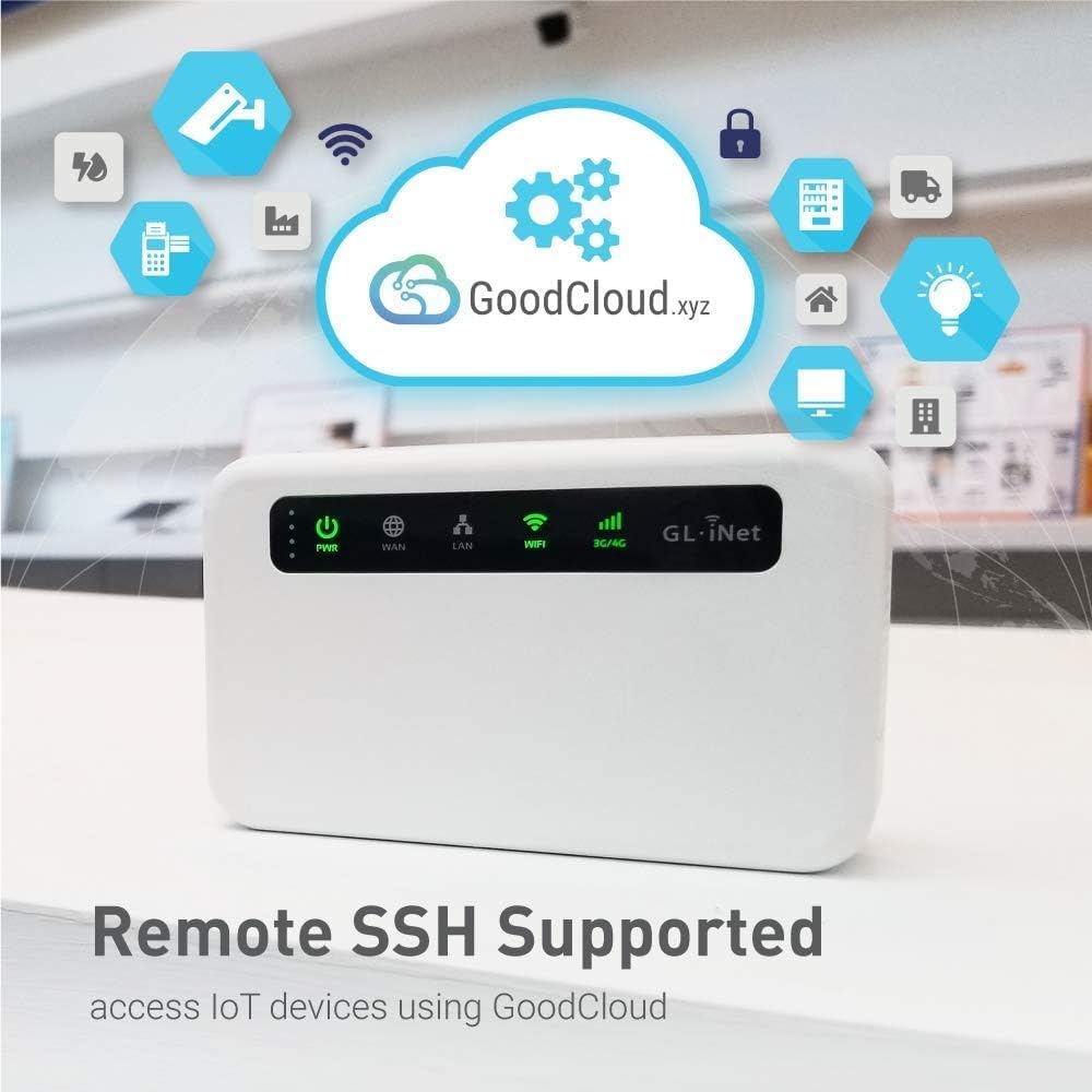 GL.iNet GL-XE300 (Puli) 4G LTE Industrial IoT Gateway, Router/Access Point/Extender/WDS, OpenWrt, 5000mAh Battery, OpenVPN, Remote SSH, WPA3, IPv6 (EG25G), Global Version