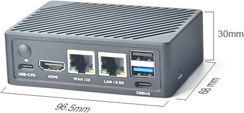 NanoPi R6C Router 8GB RAM 64GB eMMC Rockchip RK3588S A76 A55 Dual 2.5G Ethernet Support HDMI2 Linux/Openwrt/Debian/Ubuntu (8GB RAM 64GB EMMC, SingleBoard)