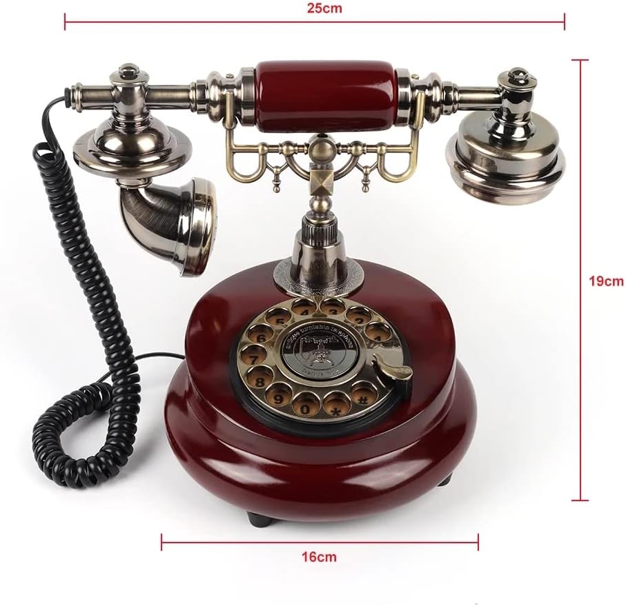 cojodopo Wedding Guest Book Telephone, Retro Craftsmanship Wedding Audio Guestbook for Confessional Wedding Birthday Party (Reddish Brown)
